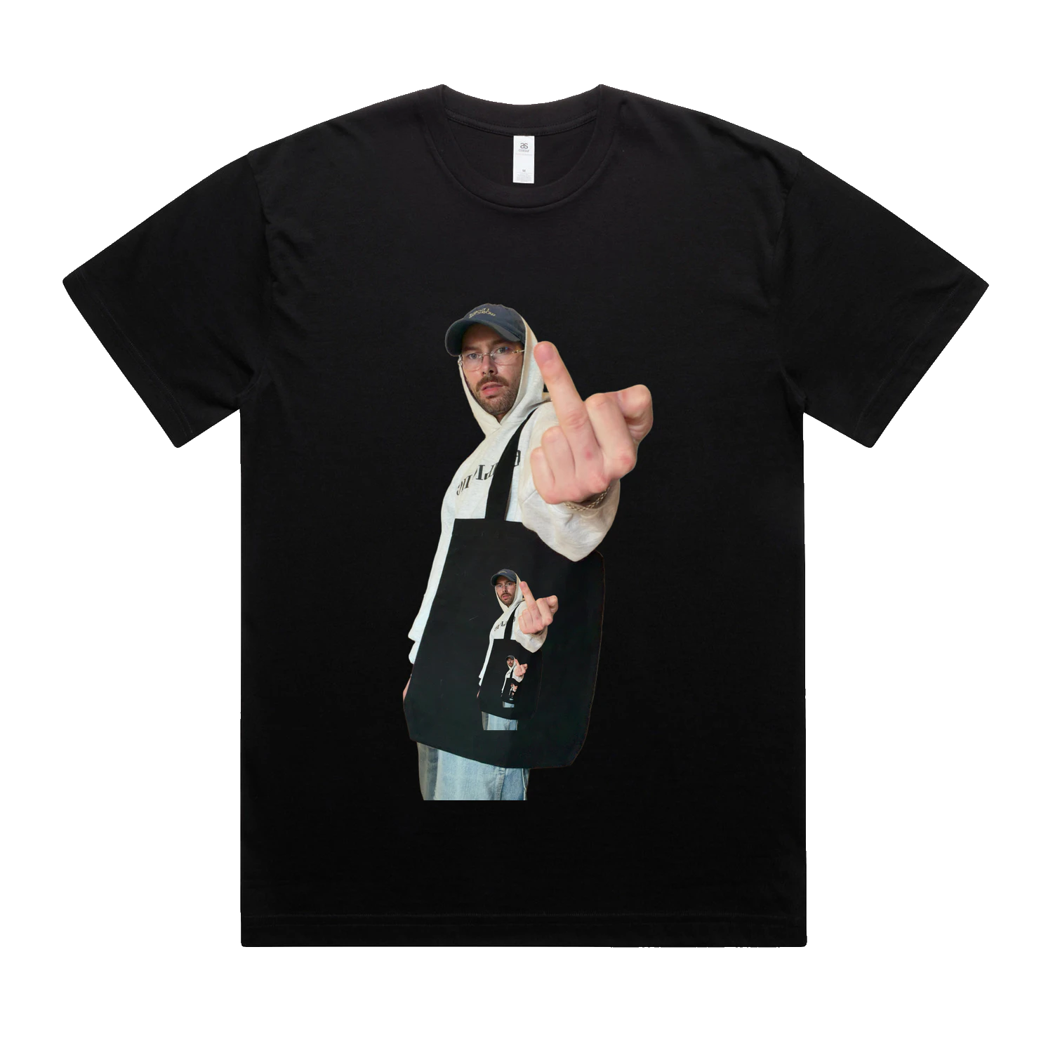 Black bent.shirt with your artwork