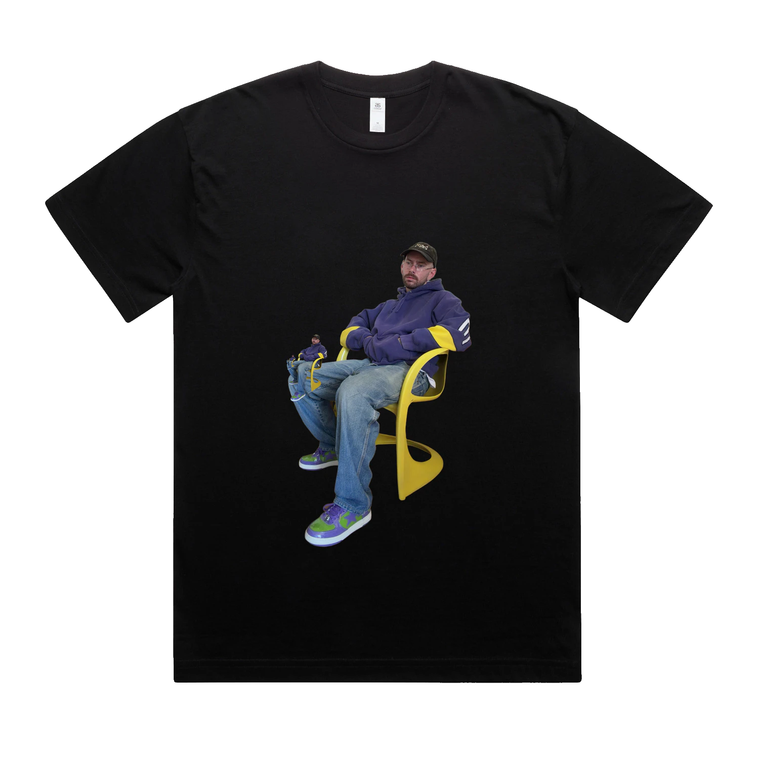 Black bent.shirt with your artwork