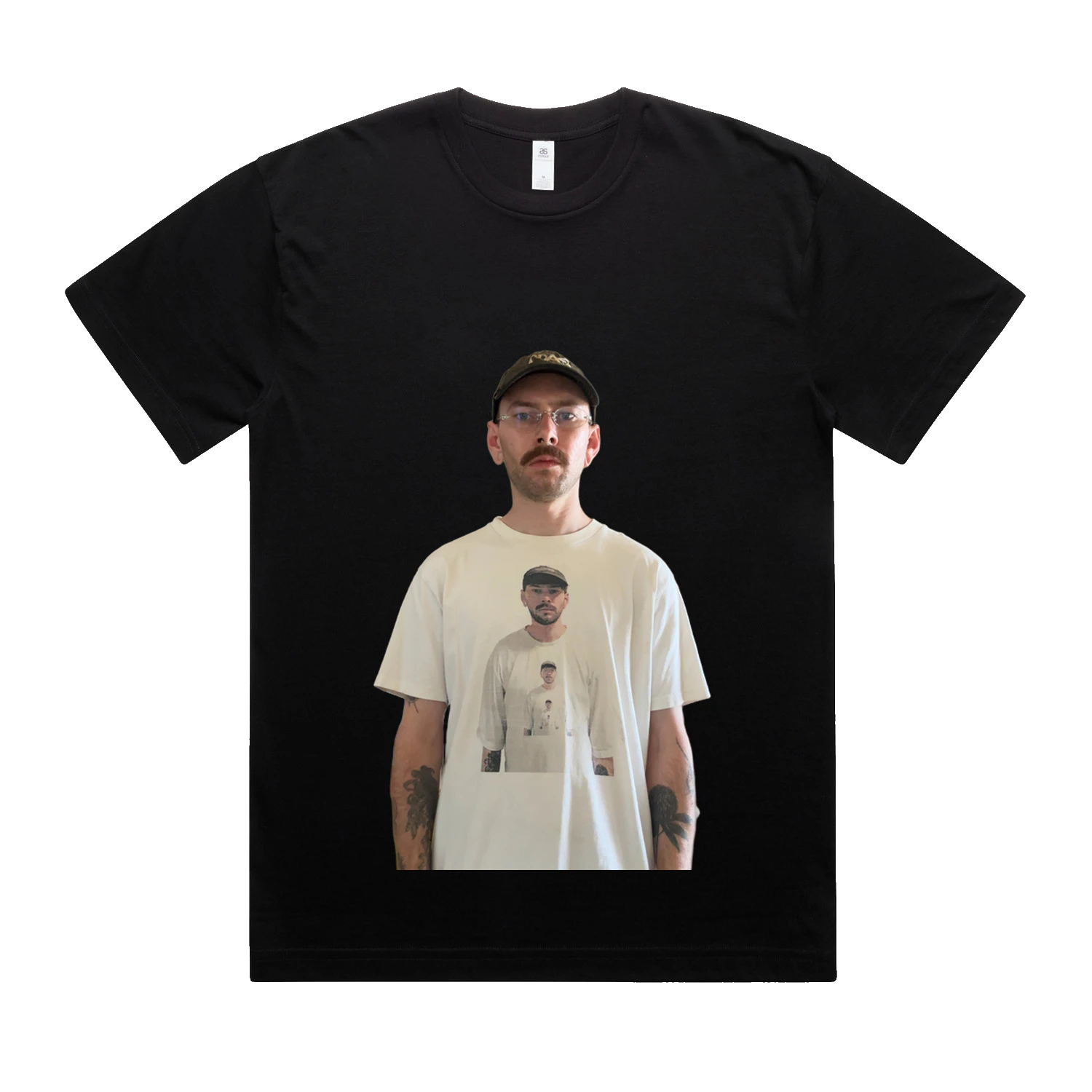 Black bent.shirt with your artwork