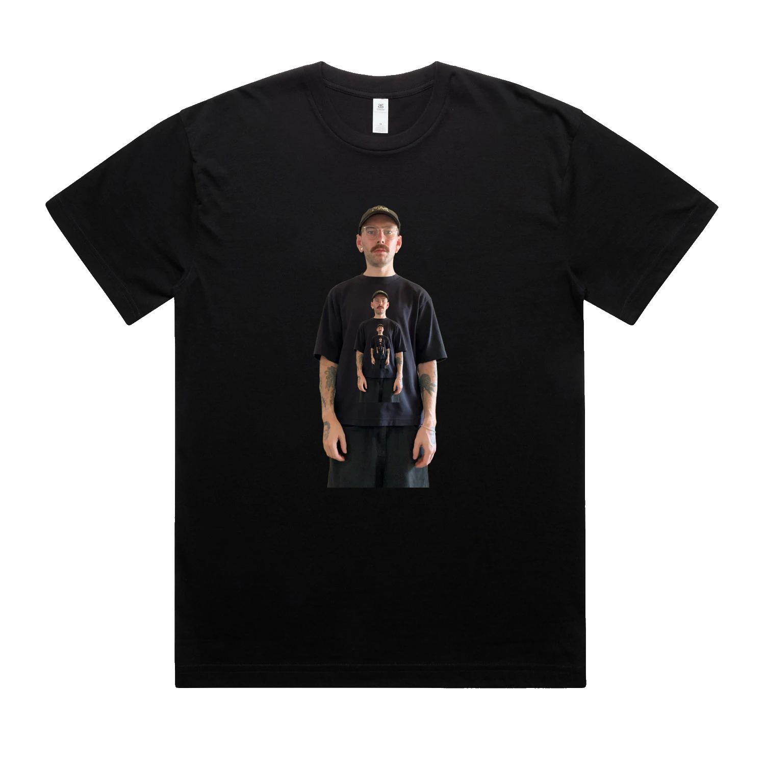 Black bent.shirt with your artwork